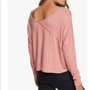 Roxy Your Time Long Sleeve Top Sz M Pink